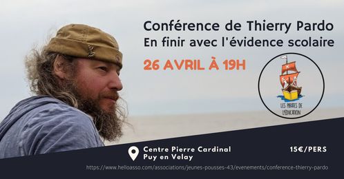 Affiche pour la conférence de Thierry Pardo organisé par le P'tit Café